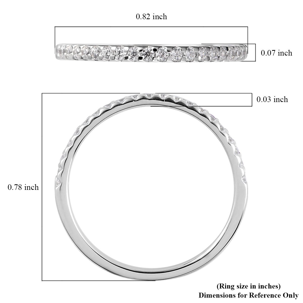 White American Diamond Eternity Ring