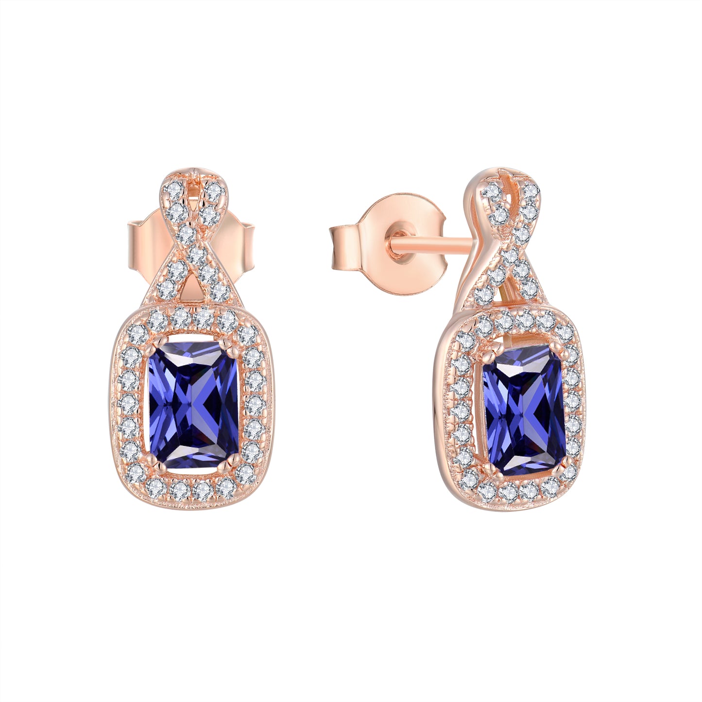 Limited Edition Rose Gold Tanzanite Earrings