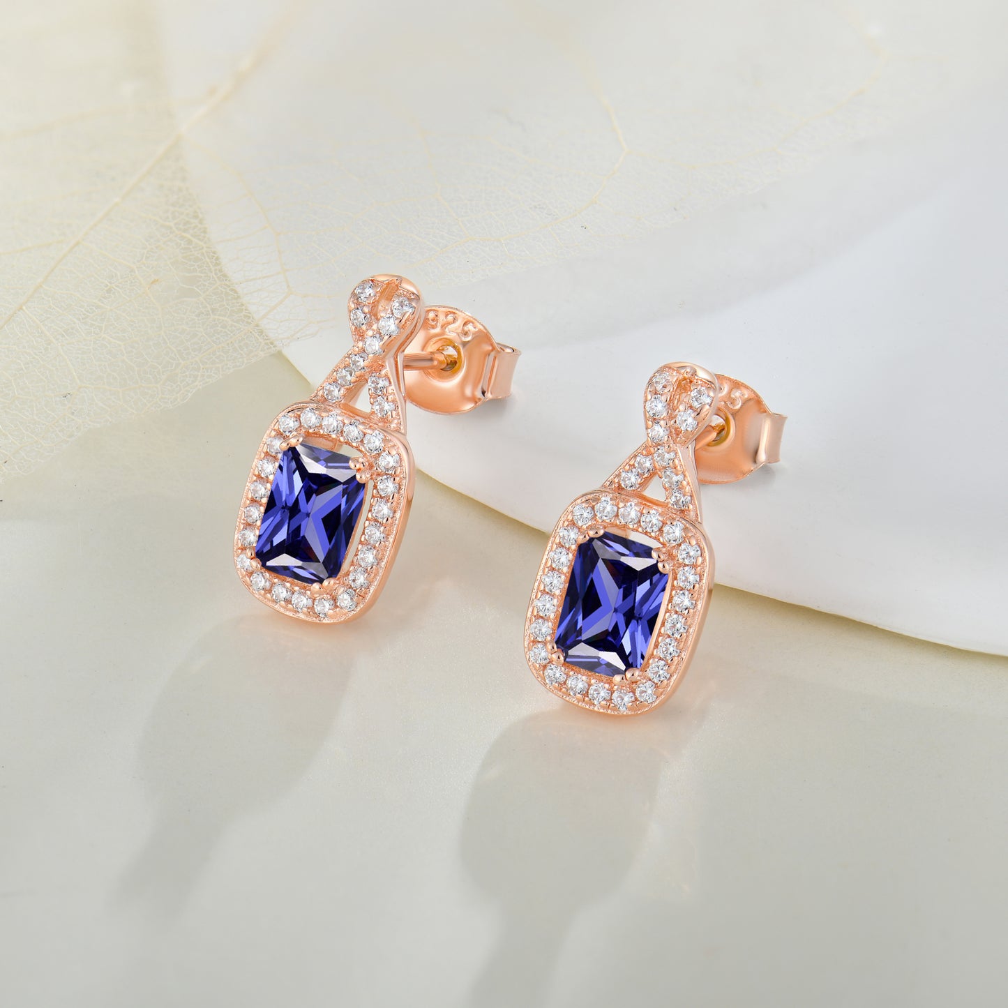 Limited Edition Rose Gold Tanzanite Earrings