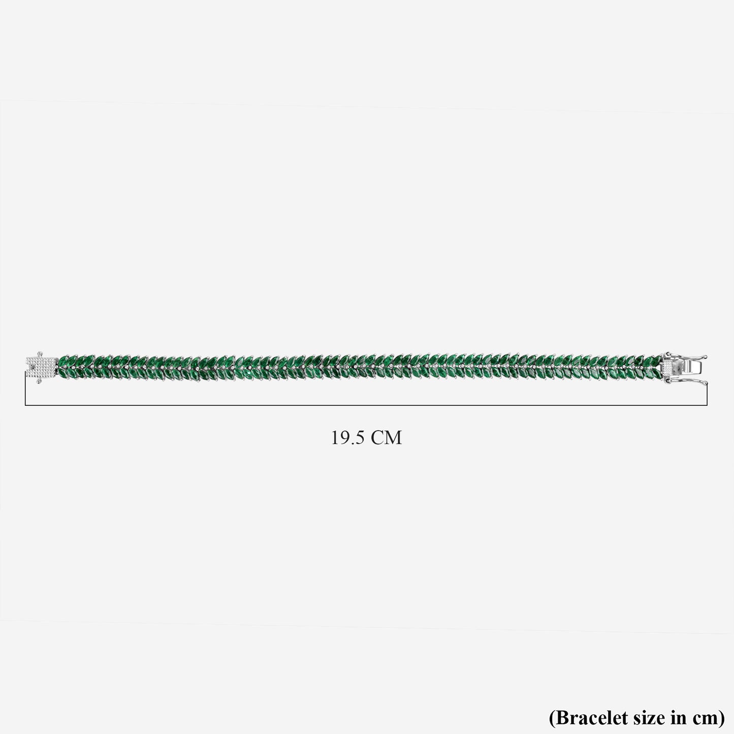 Green CZ Marquise Vine Bracelet For Women