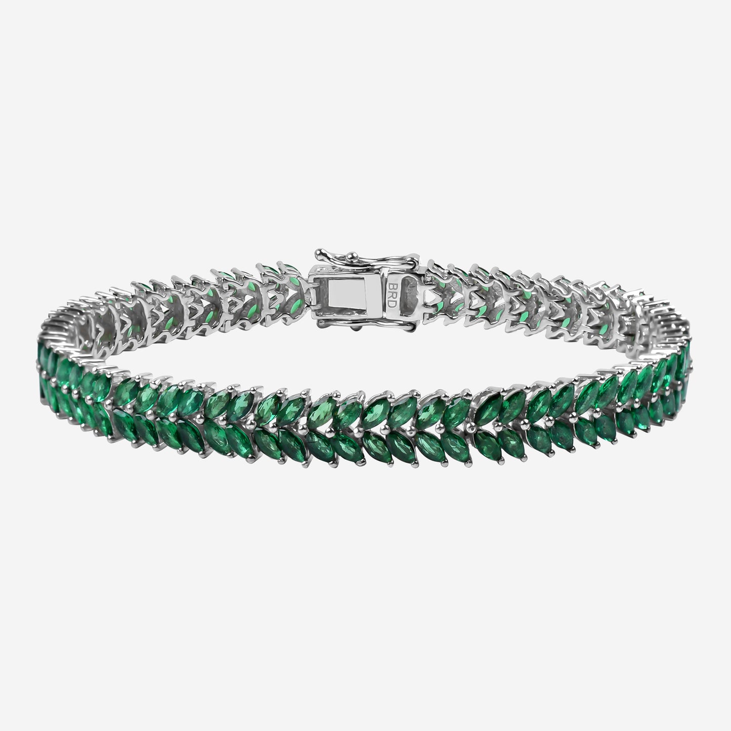 Green CZ Marquise Vine Bracelet For Women