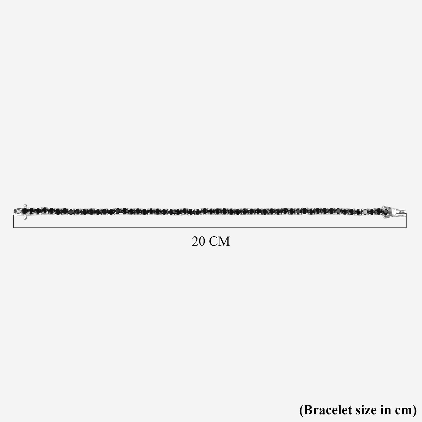 Tennisarmband aus schwarzem Onyx