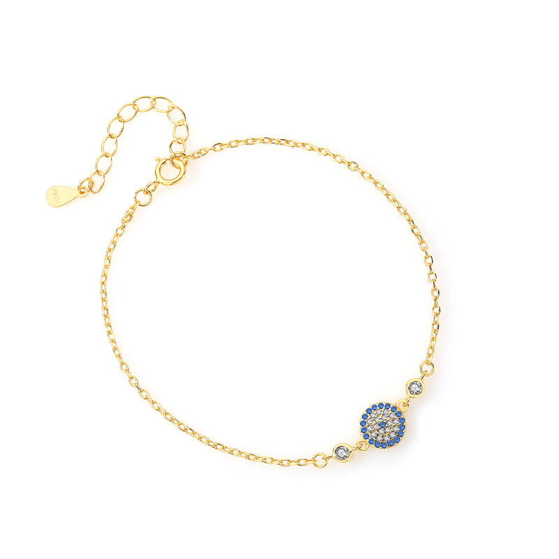 18k Gold Plated Evil Eye Bracelet