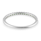 Green Emerald American Diamond Eternity Ring