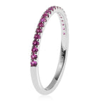 Pink Ruby American Diamond Eternity Ring