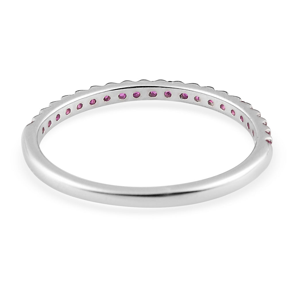 Pink Ruby American Diamond Eternity Ring