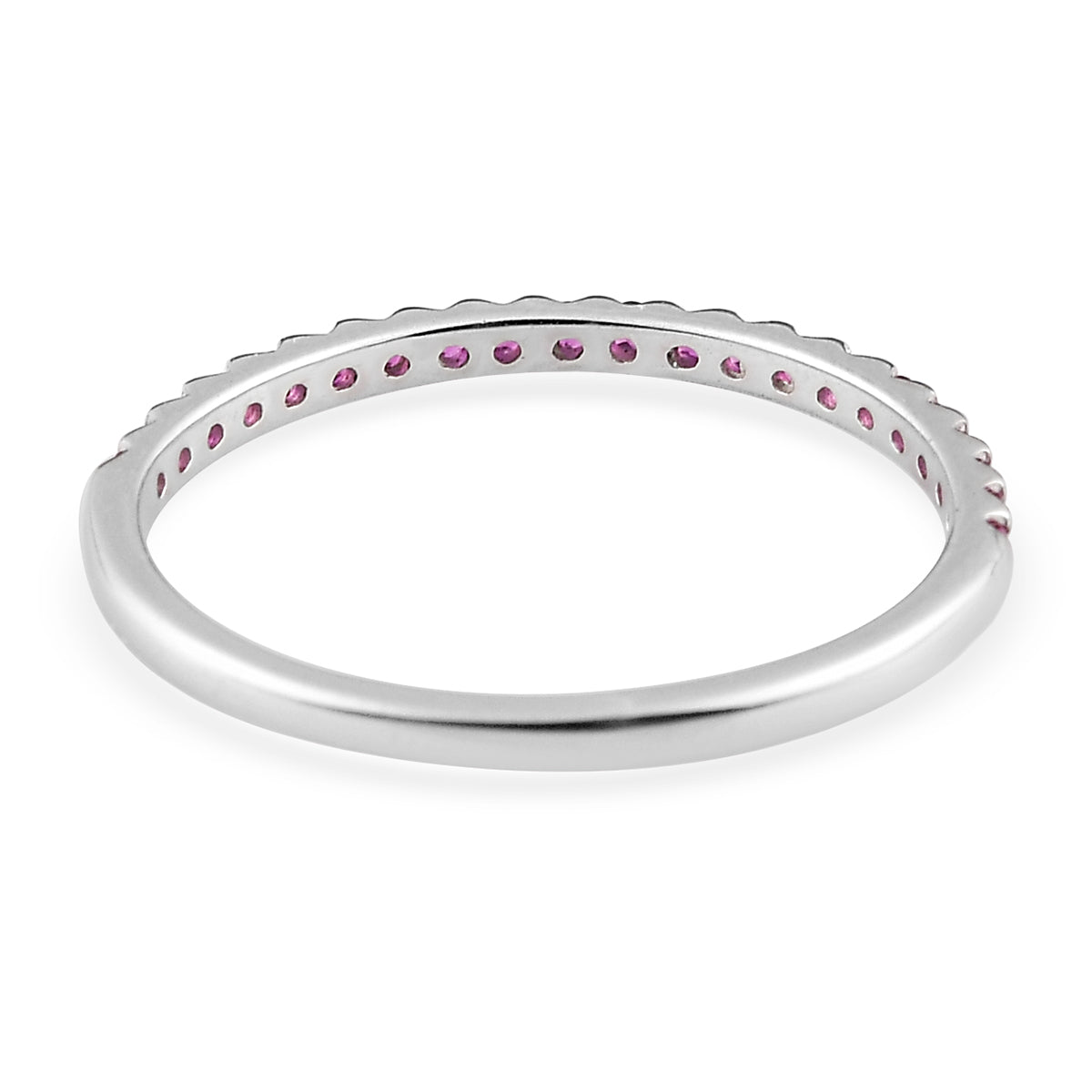 Pink Ruby American Diamond Eternity Ring