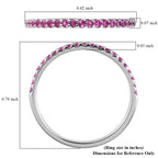 Pink Ruby American Diamond Eternity Ring