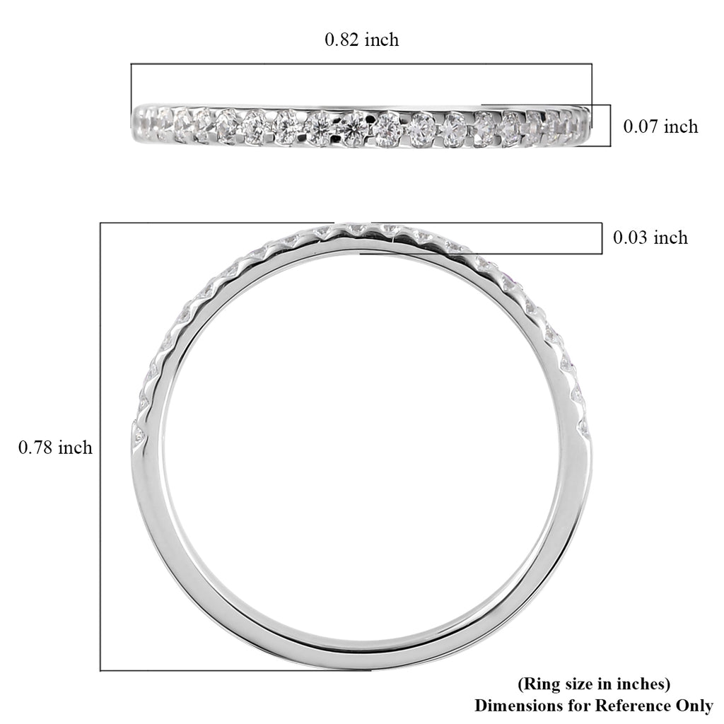 White American Diamond Eternity Ring