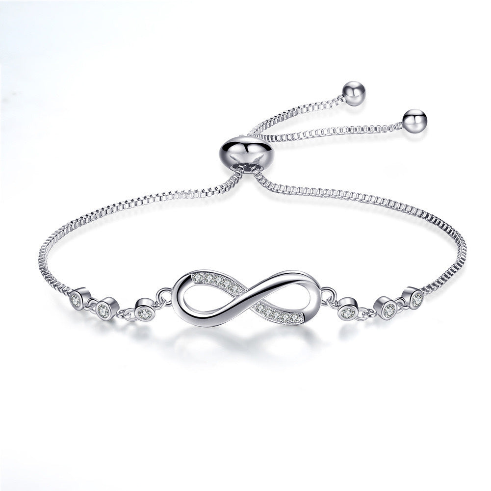 Infinity Sparkle  Slider Bracelet