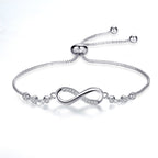Infinity Sparkle  Slider Bracelet