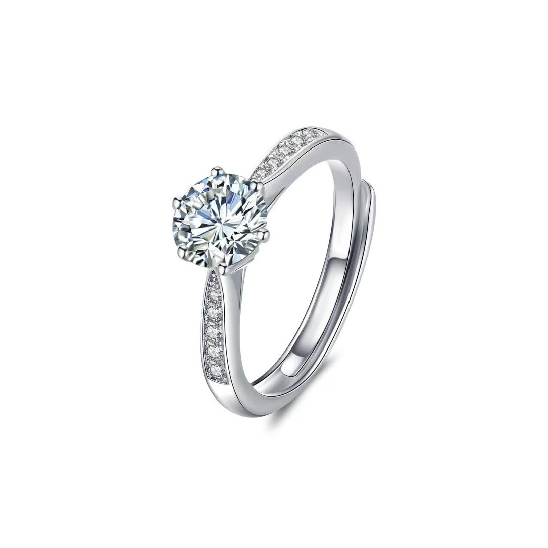 Sparkling Round Cut Statement Ring