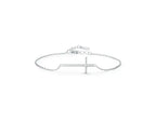 Minimalist Silver cross bracelet
