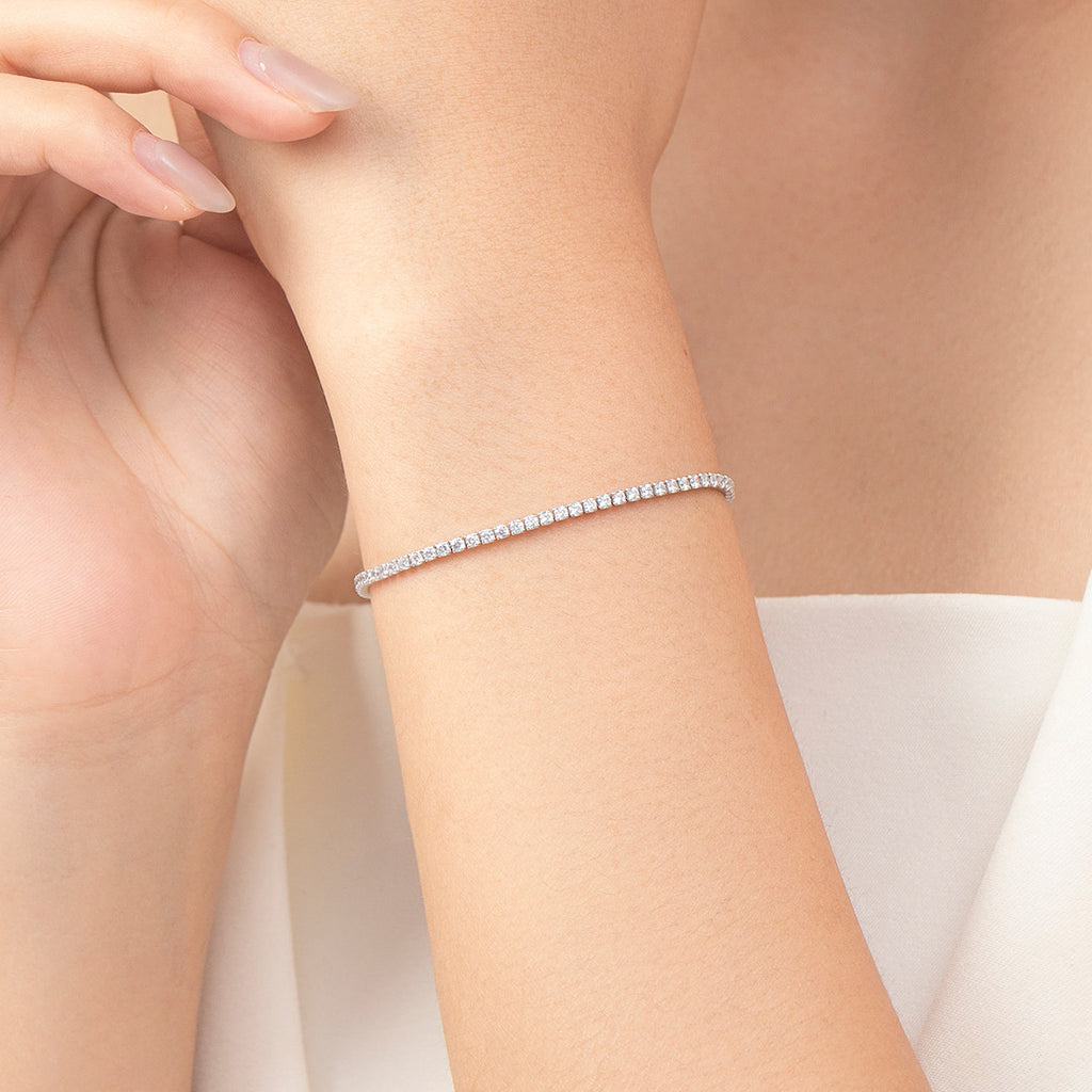 Minimalist Tennis CZ Bracelet