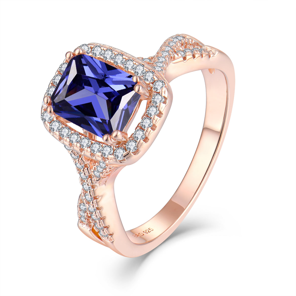 Roségoldener Tansanit-Ring in limitierter Auflage