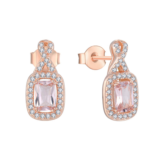 Limited Edition Rose Gold Morganite Earrings