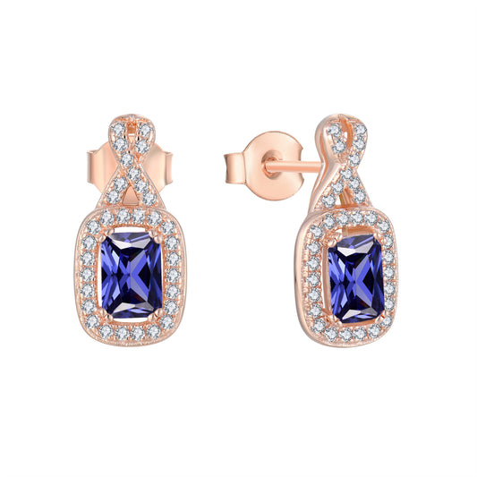 Limited Edition Rose Gold Tanzanite Earrings
