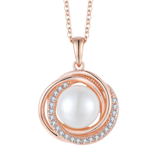Natural Fresh Water White Pearl Pendant With Chain