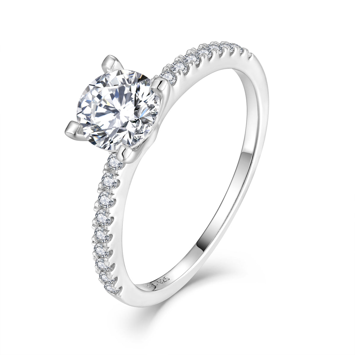 Moissanit-Diamantring