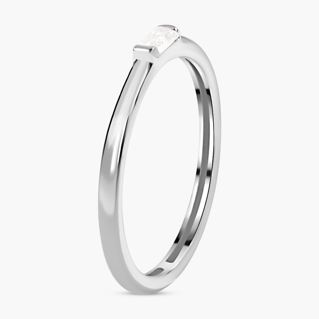 Baguette Cut Moissanite Diamond Ring