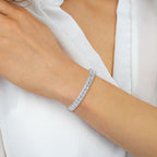 Weißes CZ Marquise Vine Armband für Damen