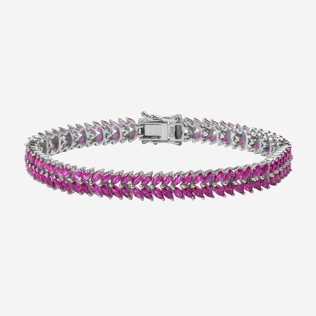 Rosa CZ Marquise Vine Armband für Damen