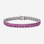 Rosa CZ Marquise Vine Armband für Damen