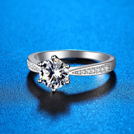 Sparkling Round Cut Statement Ring