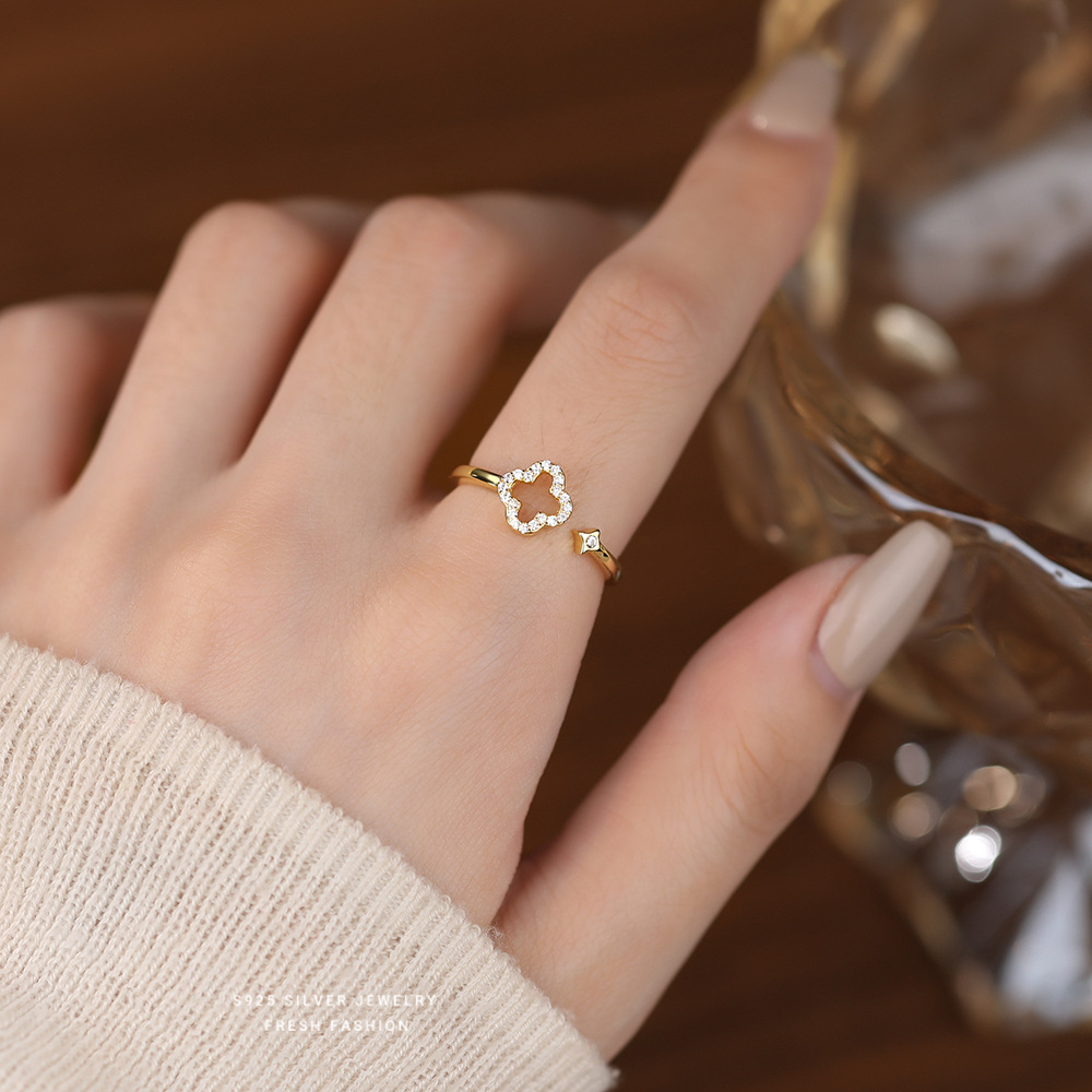 Sterling Silver Clover Ring
