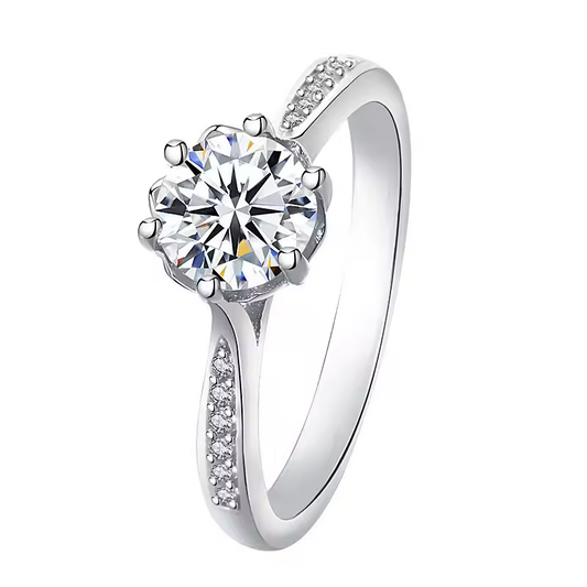 High Quality Moissanite Diamond Ring In 925 Sterling Silver