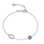 Dainty Evil Eye & Hamsa Hand Bracelet