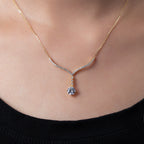 Dazzle Drop Swiss Zirconia Silver Necklace