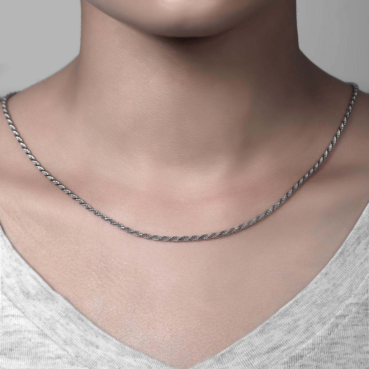 2.2MM Italian Handmade Chopin Chain in Sterling Silver