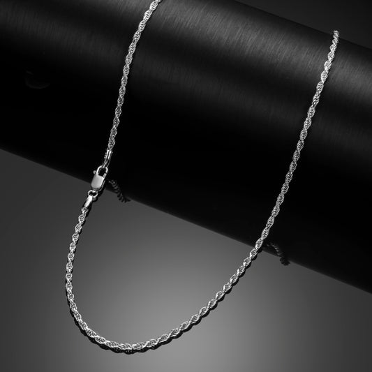 2.2MM Italian Handmade Chopin Chain in Sterling Silver