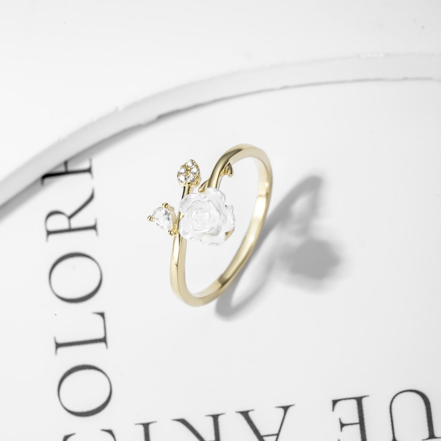 Blooming Rose Open Silver Ring
