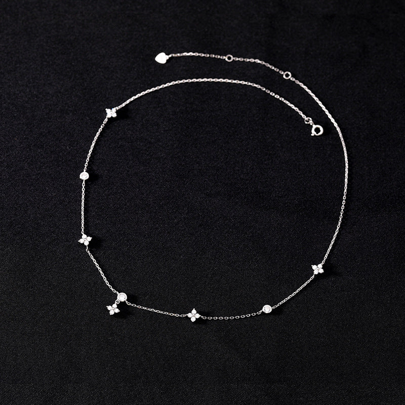 Moissanite Silver Necklace