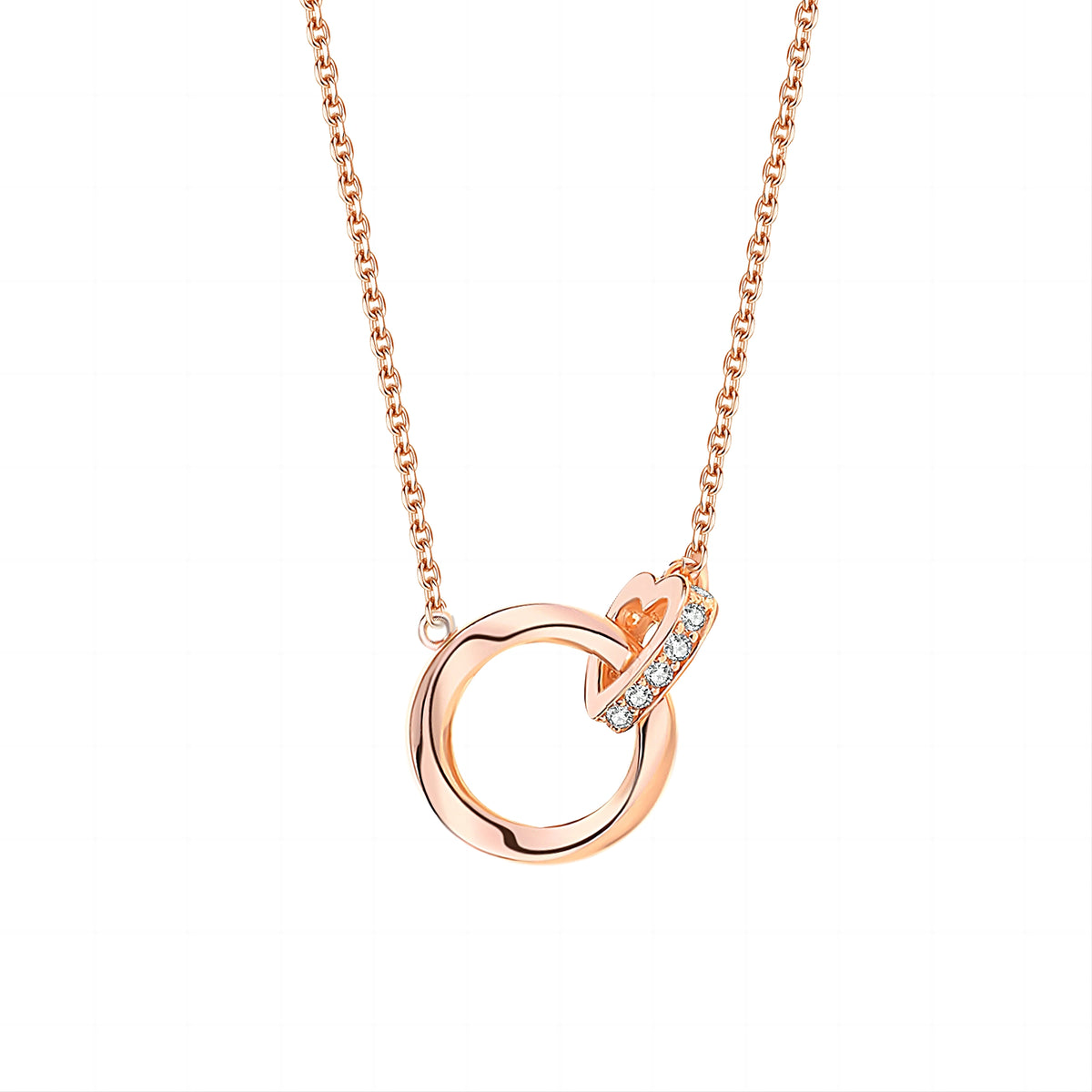 Rose Gold Plated Minimalist Heart Necklace