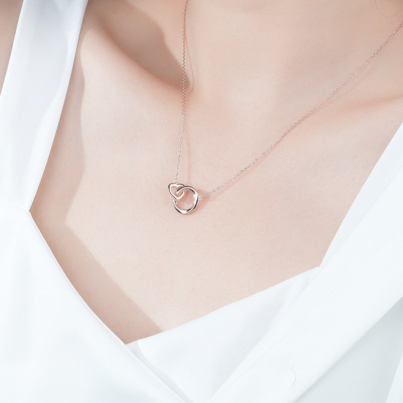 Rose Gold Plated Minimalist Heart Necklace