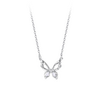 Radiant Diamond Butterfly Necklace