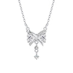Dangling Cz Butterfly Necklace