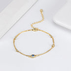 Evil Eye Gold Plated Silver Bracelet