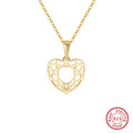 Hallow Heart Pendant Necklace