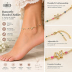 Butterfly Charm Golden Anklet