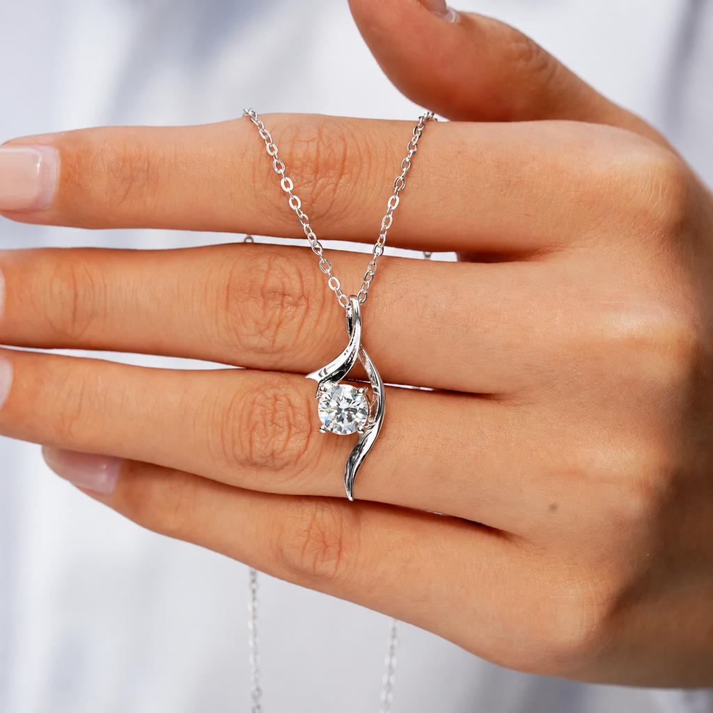 Eternal Grace Silver Pendant With Chain