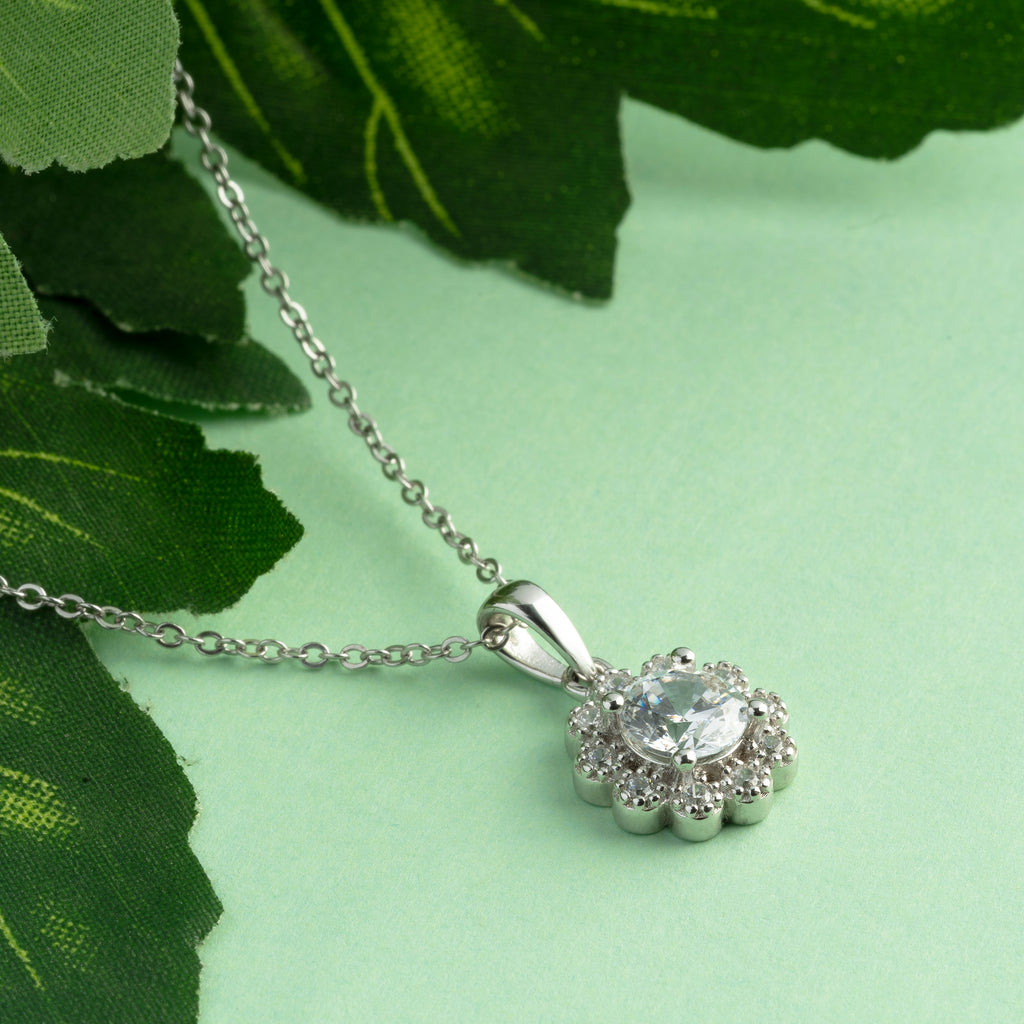 Floral Pendant With Chain