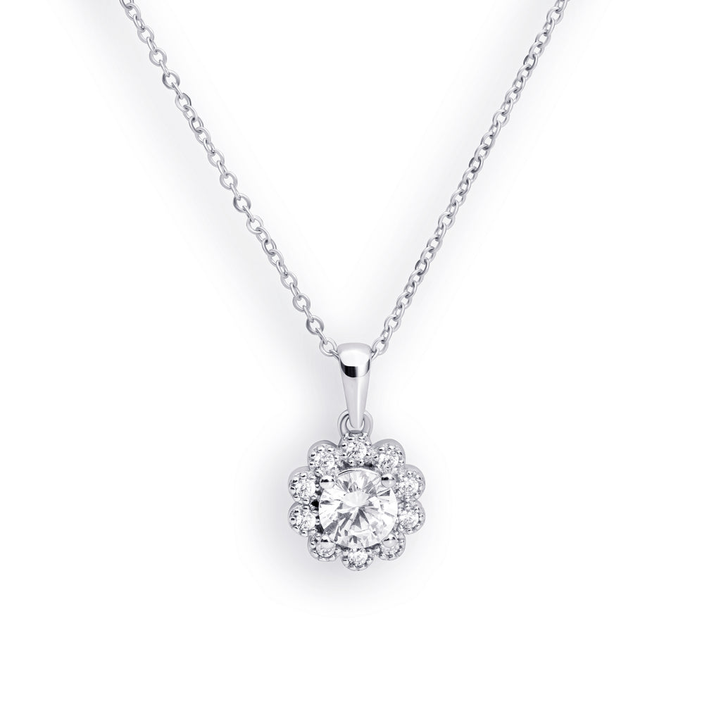 Floral Pendant With Chain