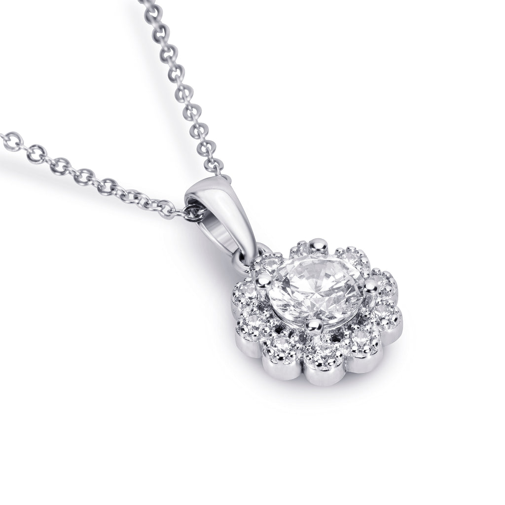 Floral Pendant With Chain