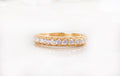 gold plated sterling silver wedding band , front side