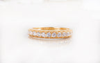gold plated sterling silver wedding band , front side