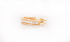 gold plated sterling silver wedding band , side view